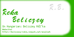 reka beliczey business card